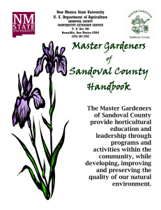 New Mexico State University - Sandoval County Master Gardeners