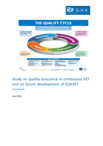 Study on quality assurance in continuous VET and on