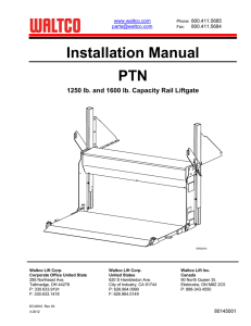 PTN Series Installation Manual