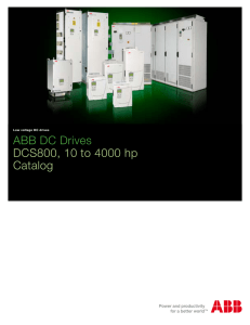 ABB DC Drives DCS800, 10 to 4000 hp Catalog