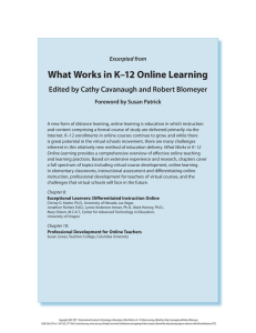 What Works in K–12 Online Learning