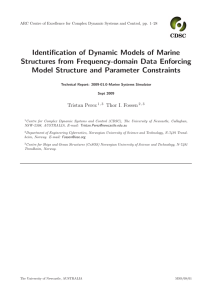 Identification of Dynamic Models of Marine Structures from