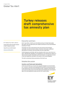 Turkey releases draft comprehensive tax amnesty plan