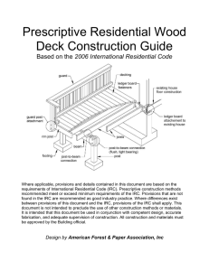 Prescriptive Residential Wood Deck Construction Guide