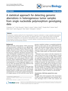 A statistical approach for detecting genomic
