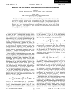 Bose-glass and Mott-insulator phase in the disordered boson