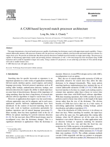 A CAM-based keyword match processor architecture