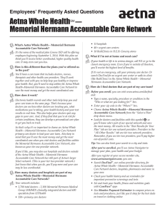Aetna Whole HealthSM — Memorial Hermann
