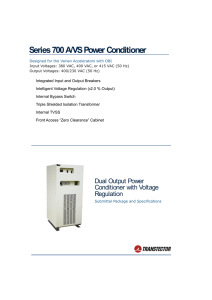 Series 700 A/VS Power Conditioner