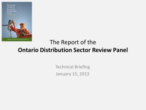 The Report of the Ontario Distribution Sector Review Panel