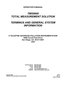 TMS9300L Total Measurement Solution