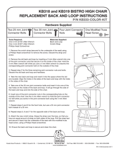 Back and Loop Installation Instructions 333-KIT