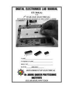Digital Electronics Lab Manual BY M Shakeel