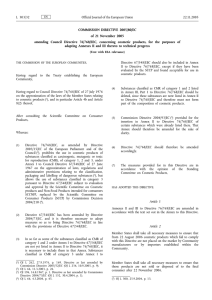 COMMISSION DIRECTIVE 2005/80/EC of 21 November 2005