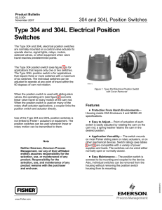 Type 304 and 304L Electrical Position Switches