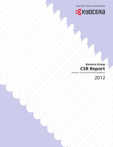 KYOCERA CSR REPORT 2012