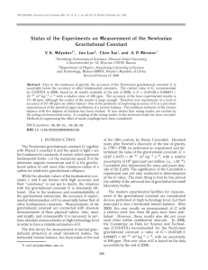 Status of the experiments on measurement of the Newtonian