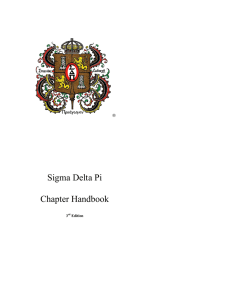 Sigma Delta Pi Chapter Handbook