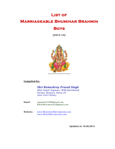 List of Marriageable Bhumihar Brahmin Boys