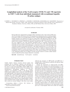 Longitudinal analysis of the T‐cell receptor (TCR)‐VA and‐VB