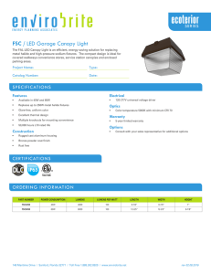FSC / LED Garage Canopy Light