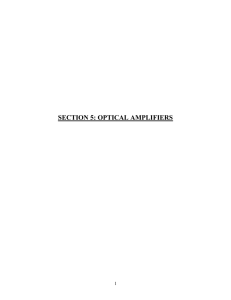 section 5: optical amplifiers