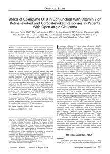 Effects of Coenzyme Q10 in Conjunction With Vitamin E on Retinal