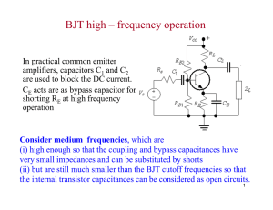 BJT high – frequency operation