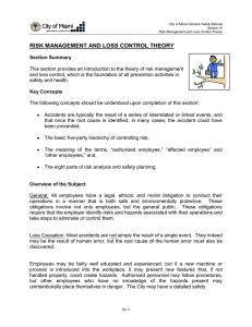 Risk Management and Loss Control Theory