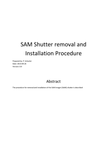 SAM shutter Installation Procedure