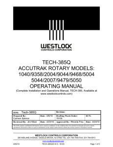 tech-385q accutrak rotary models: 1040/9358