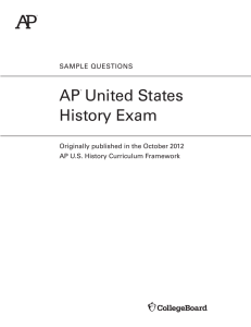 AP US History Sample Questions