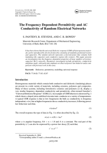 The Frequency Dependent Permittivity and AC Conductivity of