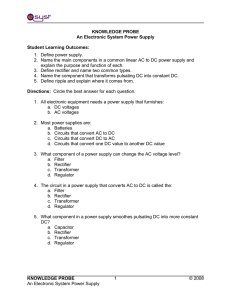 An Electronic System Power Supply Assessment