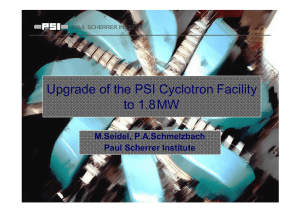 Upgrade of the PSI Cyclotron Facility to 1.8MW