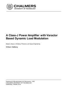 A Class-J Power Amplifier with Varactor Based Dynamic Load