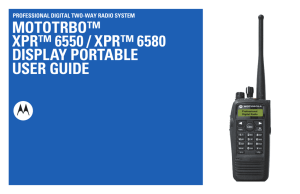 XPR 6550 And 6580 User Guide