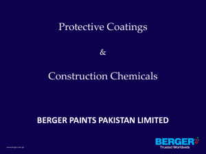 Construction Chemicals - Pakistan Coating Show