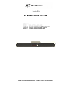1U Remote Selector Switches