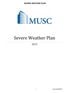 Severe Weather Plan - The Medical University of South Carolina