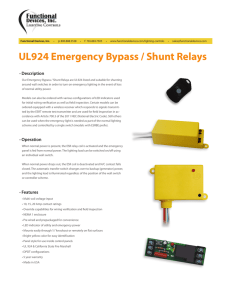 UL924 Emergency Bypass / Shunt Relays