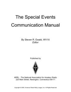 The Special Events Communication Manual