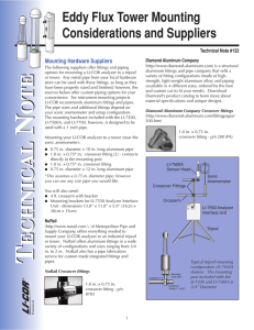Eddy Flux Tower Mounting Considerations and Suppliers - LI