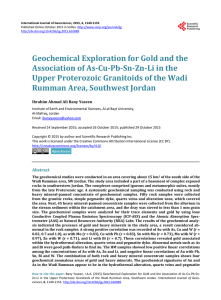 Geochemical Exploration for Gold and the Association of As-Cu