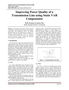 Improving Power Quality of a Transmission Line using Static