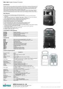 MiPRO MA-708 Portable Wireless PA System