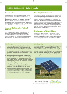 AONB GUIDANCE – Solar Panels