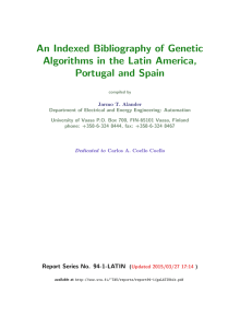 An Indexed Bibliography of Genetic Algorithms in the Latin America