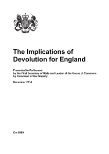 The Implications of Devolution for England