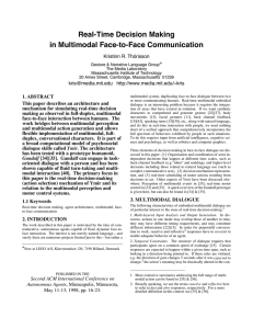 Real-Time Decision Making in Multimodal Face-to